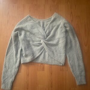 Hollister Gray super soft gray crop sweater